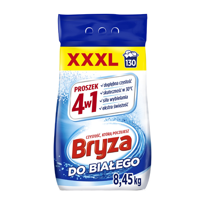 Пральний порошок для білого BRYZA 4в1 XXXL, 8,45 кг (на 130 прань)