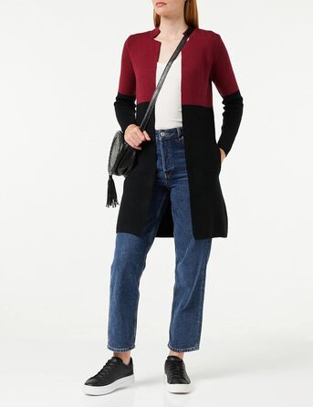 Жіночий жилет-кардиган Morgan Long Mblock, бордовий/чорний