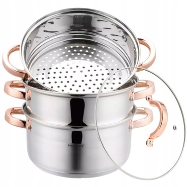 Пароварка Klausberg (набір 4 предмети), 22 см, Rose Gold KB-7732