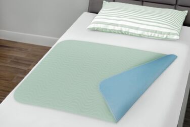 8-Pack, incontinence pad 75x90 waterproof bed pad, underpad, washable incontinence pad, breathable, green-blue from Castejo CA3302/C (8)