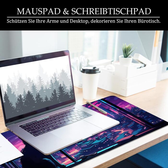 Килимок для миші Octopus, фіолетовий, 80x30 см, XL, великий, для геймінгу, під клавіатуру, килимок на стіл, Desk Pad