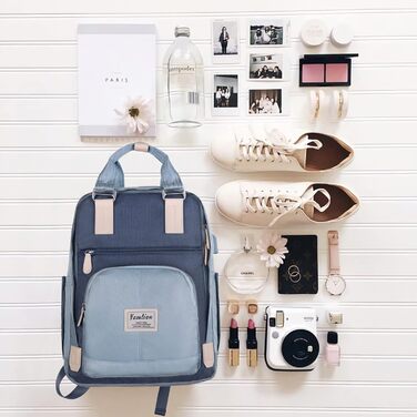 Жіночий рюкзак YAMTION для підлітка, 15.6 дюймів, з відділенням для ноутбука та USB-портом, для школи, університету, подорожей, роботи, офісу, бежевий