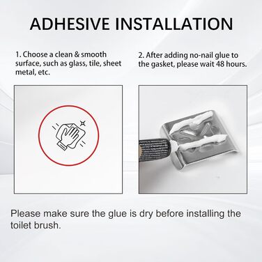 Набір для чищення унітазу Exleco з щіткою та змінною щіткою, золотий, для ванної кімнати