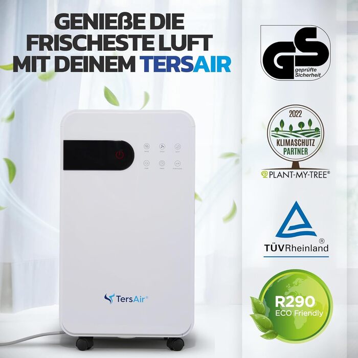 Зволожувач повітря TersAir O₂ 12л/24г, 3-в-1: зволожувач, очищувач повітря, сушарка для білизни. Електричний, для дому та підвалу