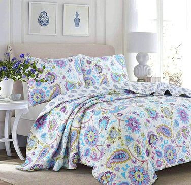 Комплект постільної білизни Cozy Line Home Fashions Moorea Wende-Bettwäsche-Set (ліловий, Paisley, King)