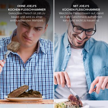 Ніж для відбивання м'яса Joeji, цинкова сплава, безпечний для миття в посудомийній машині, міцний, для стейків, фаршу, птиці, риби, м'яса