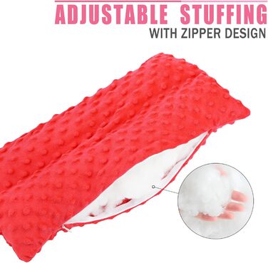 Hysterectomy Lap Belt Pillow, Hysterectomy Recovery, a Must-Have After Surgery, Ice/Heat Pack Abdominal Pillow for Tummy Tuck, C-Section Recovery, Gifts, Minky Dot Red