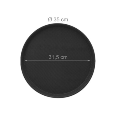 Relaxdays 10-Piece Serving Tray Set, Ø 35 cm