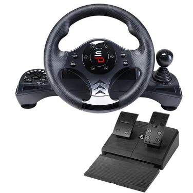 Руль SUBSONIC Superdrive GS750 Drive Pro з педалями, кермом, Paddles та вібрацією для Xbox Series X/S, PS4, Xbox One, PC (програмований)