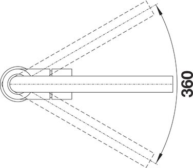 Змішувач кухонний BLANCO MILA хром | Високий тиск | Захист від зворотного потоку | Керамічний картридж | Захист якості води та економія води | Розміри: 10,5x25,5x27 см | Вивід - трубка