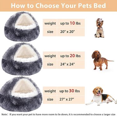 М'яке ліжко для собак та котів у формі мушлі, 50x50 см, тепле, зручне, миється, сірий колір