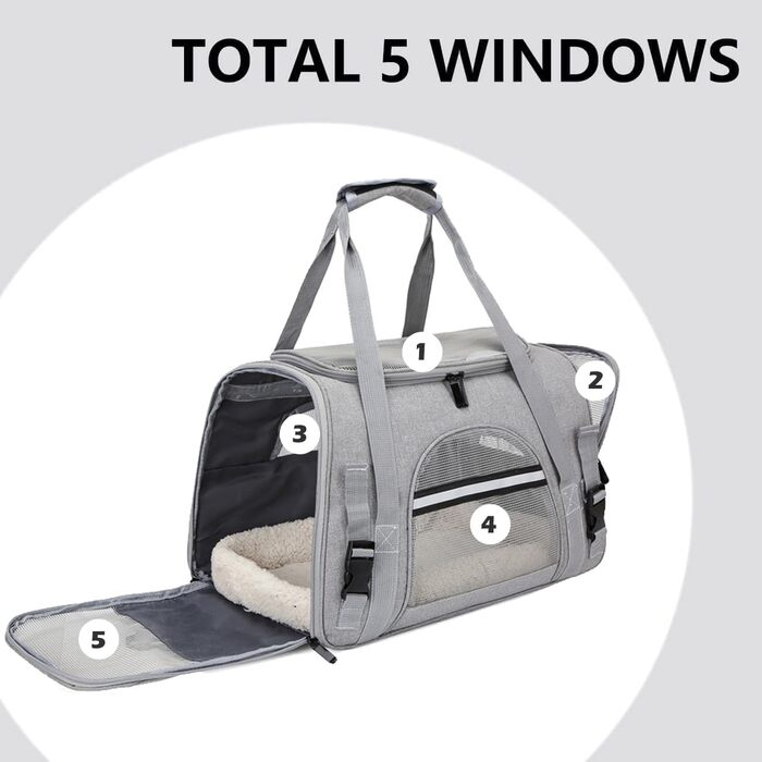 Транспортний бокс для собак та котів, складаний, з м'якою підстилкою, фіолетовий