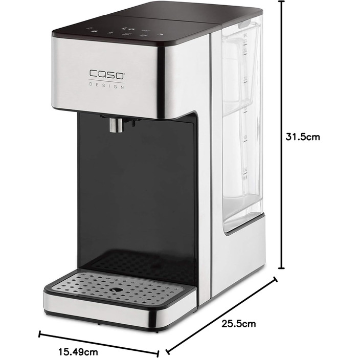 CASO HW 600 - Hot Water Dispenser - Test Result: very good - hot water in seconds, saves up to 50% energy compared to a kettle, suitable for baby food