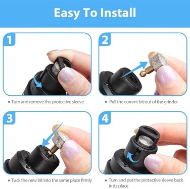 Електричний точило для кігтів собак KrallenSchleifer Pro Salon - 2 швидкості, супертихий, акумуляторний (2 насадки)