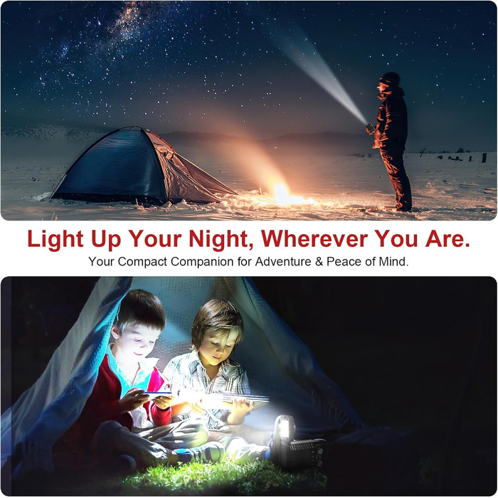 Радіо-приймач Kurbelradio з сонячною панеллю, Powerbank 2600mAh, AM/FM/SW, LED-ліхтарик та SOS-сигналом для надзвичайних ситуацій (Чорний)