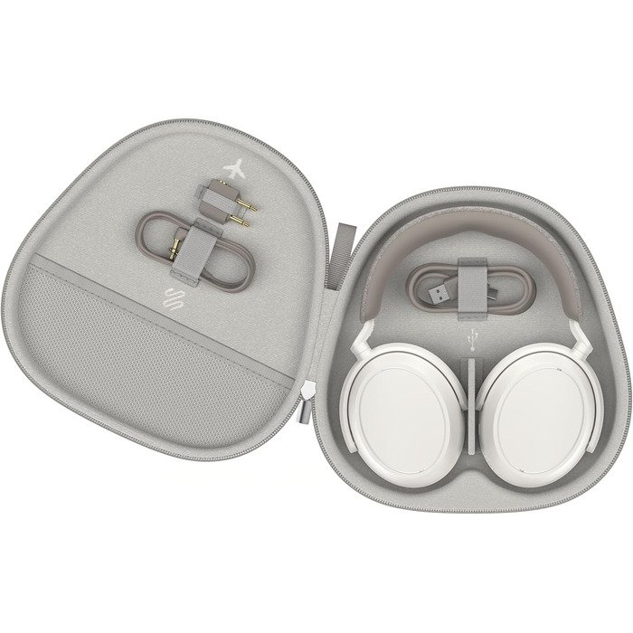 Навушники бездротові Sennheiser Momentum 4 Wireless White з шумозаглушенням Bluetooth, 60 год автономності, складані