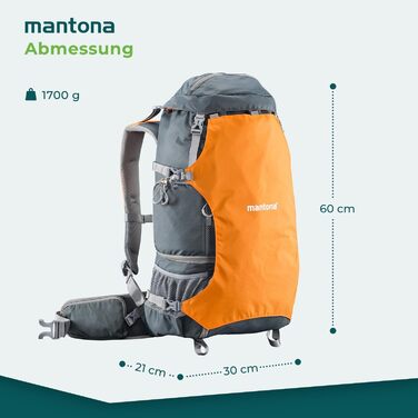 Професійний outdoor-рюкзак для фототехніки Mantona elementsPro 40 з регульованими відділеннями, відділенням для ноутбука до 14