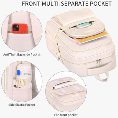 Жіночий шкільний рюкзак, стильний рюкзак для дівчат, мила сумочка для книг, акуратний рюкзак кольору бежевого