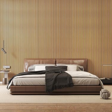 Акустичні панелі TONOR самоклеючі для звукоізоляції, 120x60x1.9 см, шумопоглинаючі панелі для студії, офісу та дому, колір Тик (набір 4 шт)