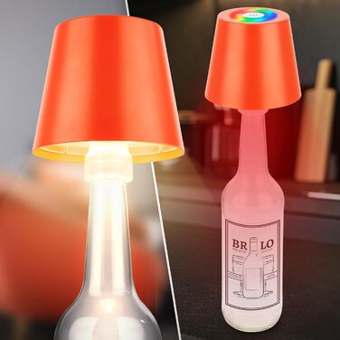 LED настільна лампа BRILONER бездротова з торшером, диммуванням, регулюванням висоти, 36x10,5 см, RGB + тепле світло