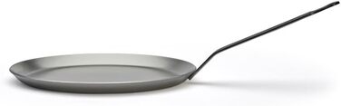 Млинцева пательня de Buyer Carbone Plus 24 см, важка, з вуглецевої сталі, срібляста