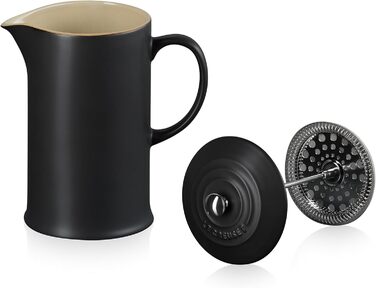 Le Creuset Stoneware Coffee Press, 1 L, Matte Black, 91028200000000