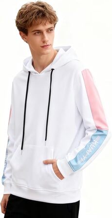 Чоловічий світшот з капюшоном Kenaijing, бавовна, білий, розмір XXL