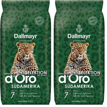 Кава в зернах Dallmayr Crema D'Oro Selektion des Jahres, середній обсмал, 1 кг (набір 2 шт)