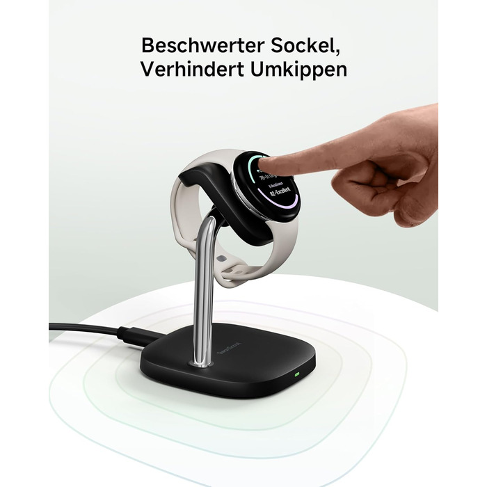 Зарядний пристрій SwanScout 505G2 для Google Pixel Watch 3/2 (не для Pixel Watch 1), магнітний зарядний пристрій, чорний