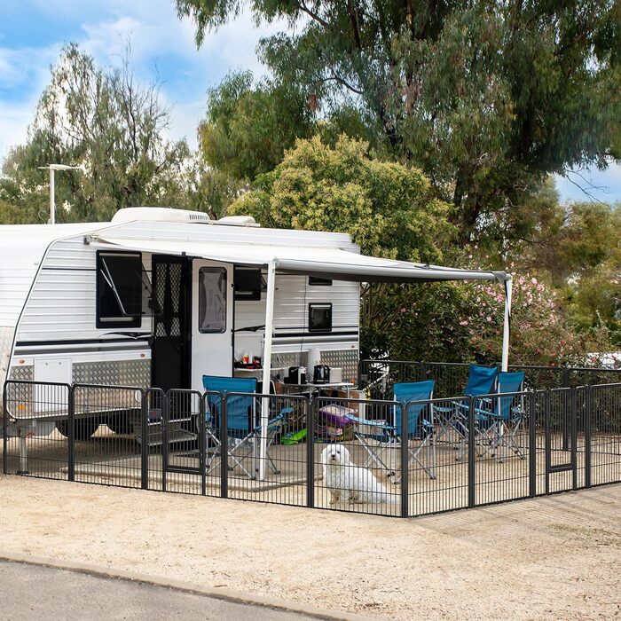 Клітка для цуценят Yaheetech 12-ти кутова, 80 см, вольєр для собак, переносне огородження