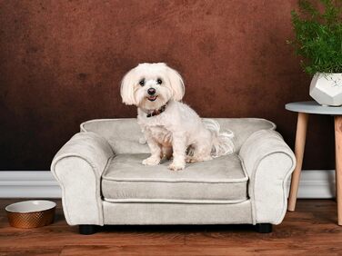 Диван для домашніх тварин MG Design темно-зелений: міцний дерев'яний каркас, м'яке оздоблення, легкий у догляді. Підходить для собак та котів, готовий до використання. Розмір W12 (Ширина – W01)