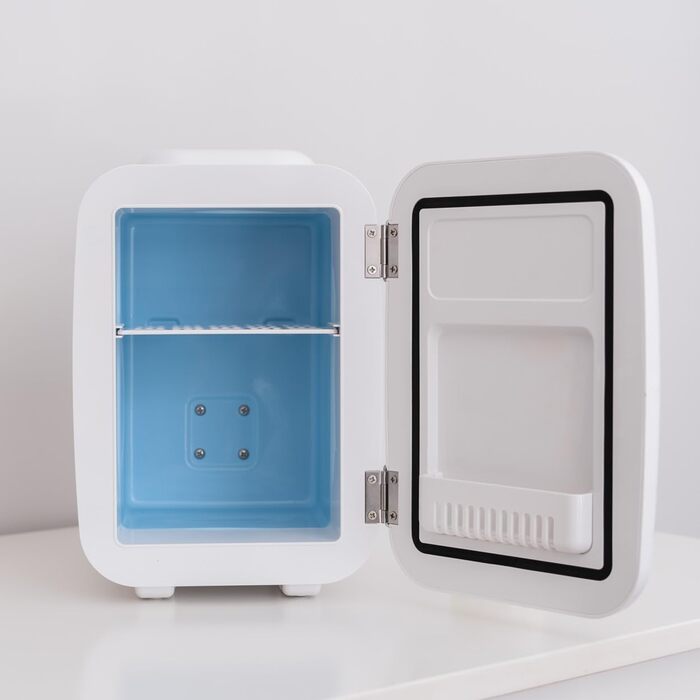 Mini холодильник Flamingueo 4L, 12V/220V: Косметичний, для догляду за шкірою, настільний, білий