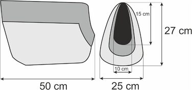 Сумка-переноска для собак і котів, розмір S/L, сіра - 25 x 43 x 27 см
