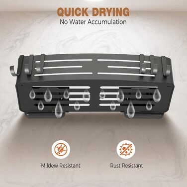 Поличка для душу Lekesky без свердління, кутова, з міцними присосками, алюміній, нержавіюча сталь, знімна, для ванної кімнати, кухні, орендованого житла (набір 2 шт.), колір: Gunmetal Grey, прямокутна