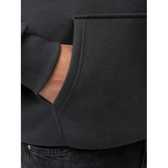 Світшот з капюшоном Smith & Solo чоловічий, на блискавці, Slim Fit, для тренувань, бавовна, розмір L, антрацит