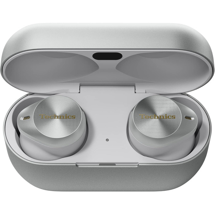 Навушники бездротові Technics EAH-AZ80E-K сріблясті з шумозаглушенням та мікрофоном