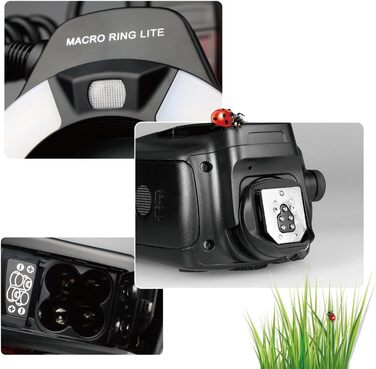 Кольцевий світловий прилад Meike MK-14EXT-C для Canon EOS DSLR з LED AF Assist лампою