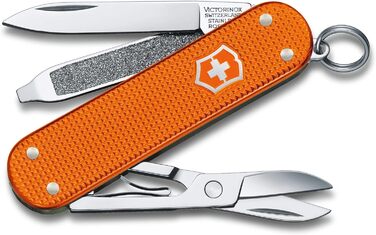 Мультитул Victorinox Classic Alox Limited Edition 2021, 5 функцій, швейцарський, з ножицями, помаранчевий, у подарунковій коробці