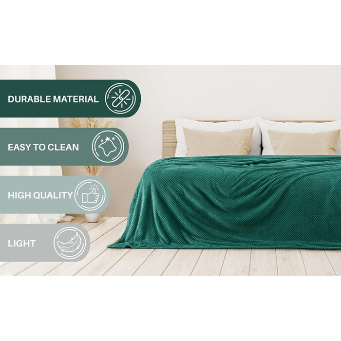 Плед DecoKing 70x150 см: м'який та затишний, з мікрофібри, сірий, скандинавський стиль
