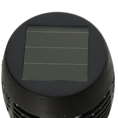 Outsunny Solar Light Outdoor 4-Piece Set Garden Light IP44 Waterproof 6-8h Lighting Duration Warm Light Source Plastic Black Ø12 x H72cm