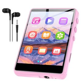 MP3 плеєр SWOFY 128GB Bluetooth 5.3, Рожевий - міні-плеєр з сенсорним екраном 2.4