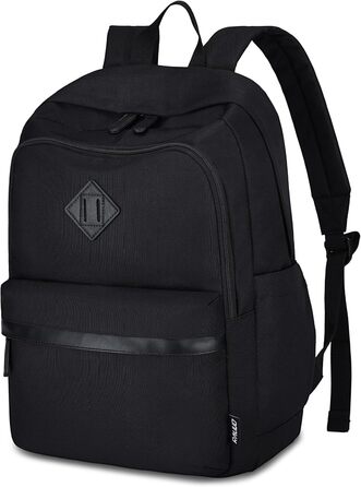 Рюкзак RAVUO для чоловіків та жінок, 15.6 дюймів, водонепроникний, для підлітків, шкільний, туристичний, чорний