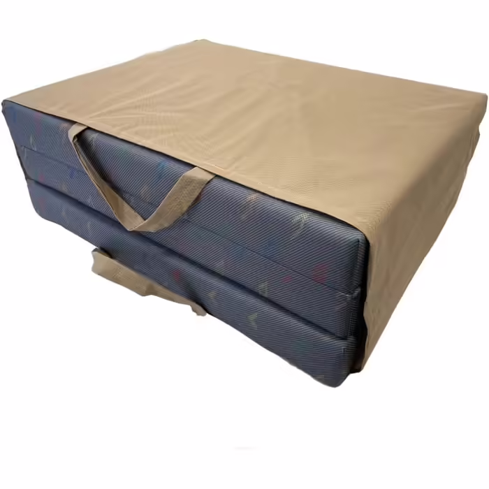 FORTISLINE Folding Mattress Guest Bed Futon Beanbag 195 x 80 x 9 cm blue (VW T4 L, 195x80x9cm)