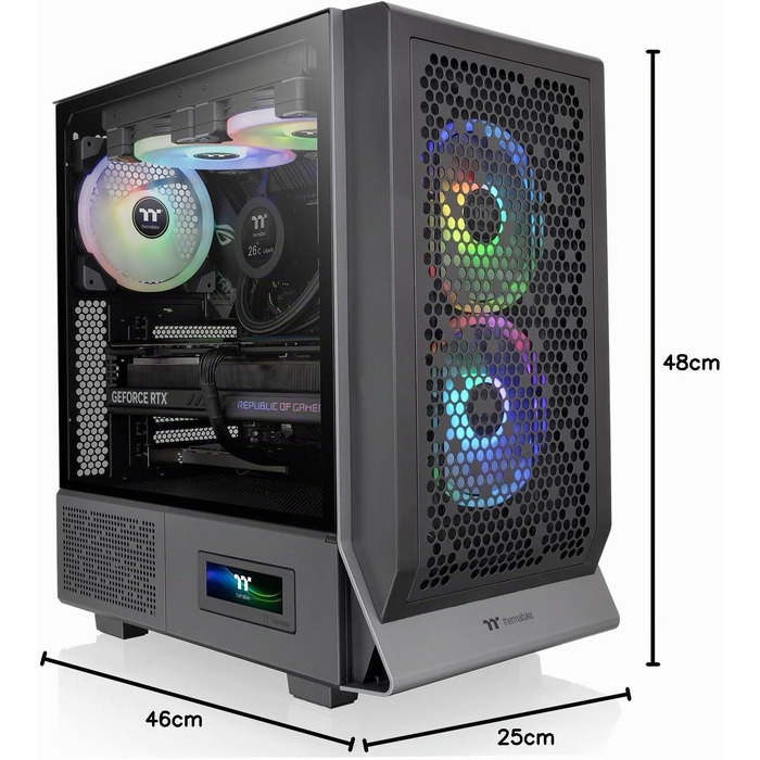 Корпус Thermaltake Ceres 300 TG ARGB Snow Mid-Tower ATX/E-ATX, білий, з 3-ма ARGB вентиляторами 140мм та загартованим склом