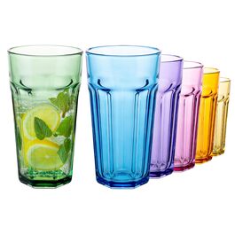 Бокали для коктейлів XXL Caipirinha Highball 630 мл, набір 6 шт Alva – склянки для лонгдрінків, води, соку, кави, без свинцю, для мийки посуду