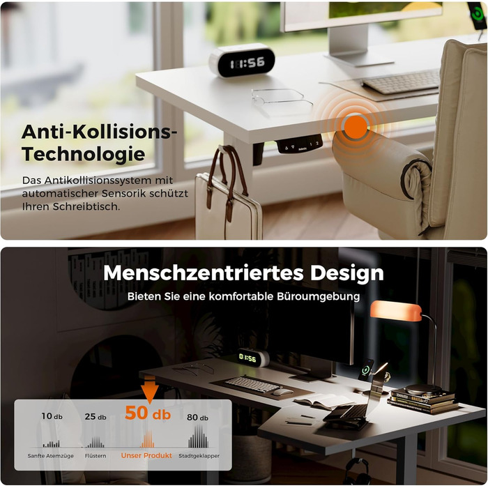 Ергономічний кутовий стіл Agilestic з регулюванням висоти, електричний - для дому та офісу