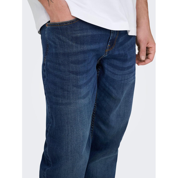Джинси чоловічі Only Sons O&S Slim Fit Stone Washed Denim Stretch 33W/32L Середньо-сині