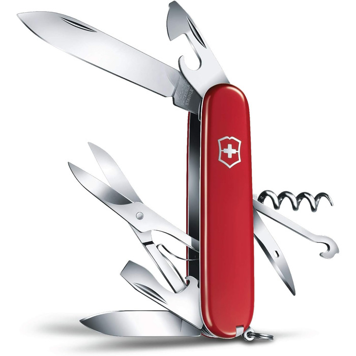 Швейцарський ніж Victorinox Climber, 14 функцій, Swiss Made, Мультитул з ножем, ножицями, відкривачкою для консервів та ковпачка, викруткою, дерев'яний, Limited Edition