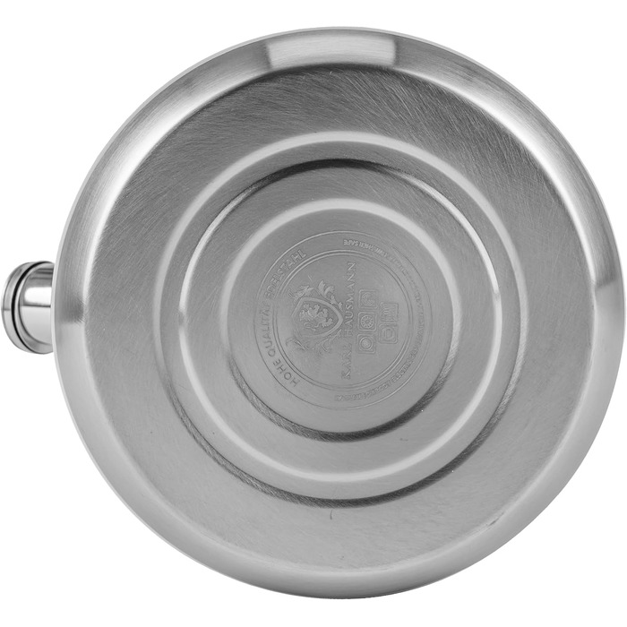 Електричний чайник Karl Hausmann 3L з автоматичним свистком, з нержавіючої сталі для Induktion, Gas та Electric плит