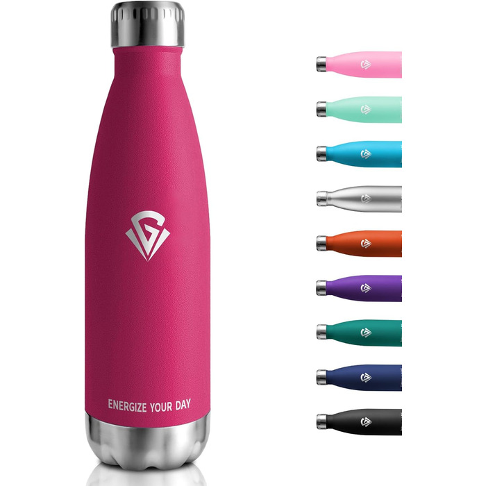 Термос-пляшка 1000 мл, термоізольована металева пляшка без BPA, подвійні стінки, підходить для газованої води, ізотермос для кемпінгу, дітей, фітнесу, спорту, подорожей, для хлопчиків та дівчаток (750 мл, Рожевий)